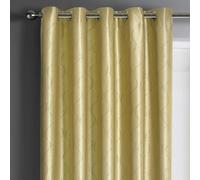 Velosso Evisa Thermal Dimout Ready Made Eyelet Curtains - 117cm x 137cm - Ochre
