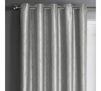 Velosso Evisa Thermal Dimout Ready Made Eyelet Curtains - 117cm x 137cm - Silver