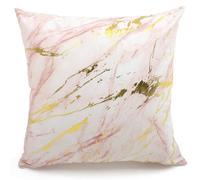 Velosso Foil Print Polycotton Scatter Cushion, Zip Closure, Luxury Style Home Accessories For Modern Living Room Decor - Pink