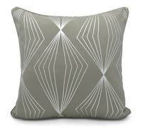 Velosso Foil Print Soft Fabric Cushion, Zip Closure, Machine Washable - Stylish Home Decor Accent, Durable Cushion - Grey