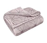 Velosso Foil Printed Super Soft Plush Blanket Throw in Mauve | Size: 215 cm x 145 cm Velosso Mauve 215 cm x 145 cm