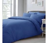 Velosso French Blue Microfibre Plain Duvet Cover And Pillowcase Set Single