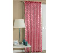 Velosso Geneva Sheer Voile Panel Slot Top in Red | Size: 150 cm width x 137 cm drop Velosso Red 150 cm width x 137 cm drop