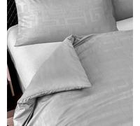 Velosso Grey Helios Duvet Cover And Pillowcase Set King