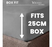 Velosso Grey Microfibre Fitted Sheet Double