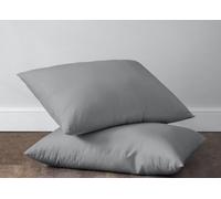 Velosso Grey Plain Dyed Pillowcase Pair 50Cm X 75Cm