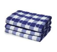 Velosso Hearts Check Cotton Tea Towel 3 Pack - Purple - One size