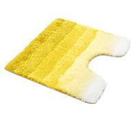 Velosso High-Density Soft Microfibre Striped Non-Slip Pedestal Mat 50 X 50 cms Bathroom Rug, Quick Dry Super Absorbent Shower Mat (Ochre)