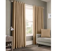 Velosso High-Quality Cotton Woven Ring Top Curtains - Machine Cold Wash Care - Chic Home Decor Elegant Window Treatment - Natural