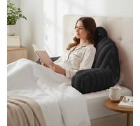 Velosso Jumbo Cord Faux Fur Cuddle Pillow Back & Lumbar Pil in Black Velosso Black