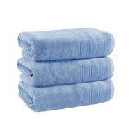 Velosso Jumbo Large 3 Pack Bath Sheets 100% Egyptian Cotton Super Soft Absorbent Big Thick Towels 140 x 80cms (Blue, 3 Bath Sheet)