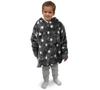 Velosso Kids Stars Oversized Hoodie Blanket Kids Hoodie Blankets in Charcoal Velosso Charcoal One Size