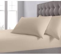 Velosso Latte Plain Dyed Fitted Sheet Super King
