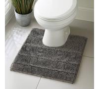 Velosso Lexington Bath/ Pedestal Mat Cashmere Feel Bathmats in Charcoal | Size: Large Velosso Charcoal Large