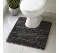 Velosso Lexington Bath/ Pedestal Mat Cashmere Feel Bathmats in Dark Grey | Size: Large Velosso Dark Grey Large