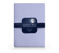 Velosso Lilac Cotton Rich Pecale Plain Dyed Valance Sheet Single