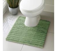 Velosso Linear Bath/ Pedestal Mat Cashmere Feel Bathmats in Green | Size: Large Velosso Green Large