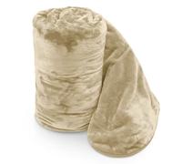 Velosso Luxurious Ultra-Soft Plush Faux Mink Fur Throw Blanket - 150Cm X 200Cm , For Sofa, Bed - Latte