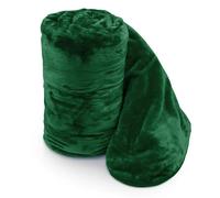 Velosso Luxurious Ultra-Soft Plush Faux Mink Fur Throw Blanket - 200Cm X 240Cm, For Sofa, Bed - Emerald Green
