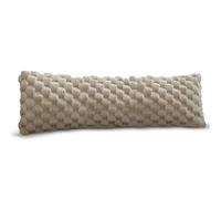 Velosso Luxury Body Support Pillow, Chunky Popcorn Faux Fur Bolster, Long Cushion for Pregnancy, Maternity and Side Sleeping, Soft Hollowfibre Filling (Beige)