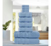 Velosso Luxury Everyday 100% Cotton Towels - Super Absorbant and Soft - Blue - Blue - Bath Sheet