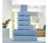 Velosso Luxury Everyday 100% Cotton Towels - Super Absorbant and Soft - Blue - Blue - Hand Towel