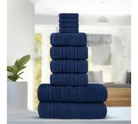 Velosso Luxury Everyday 100% Cotton Towels - Super Absorbant and Soft - Navy - Navy - Jumbo Sheet