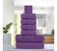 Velosso Luxury Everyday 100% Cotton Towels - Super Absorbant and Soft - Purple - Purple - Bath Towel