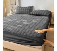 Velosso Luxury Faux Fur Fitted Sheet - Super Soft Plush Bed Sheet for Winter Comfort, Warm & Cosy Bedding Essential, Easy Care & Machine Washable, Deep Fit Elastic Corners (Charcoal, Single)