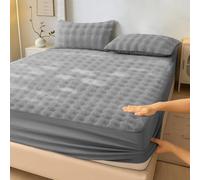 Velosso Luxury Faux Fur Fitted Sheet - Super Soft Plush Bed Sheet for Winter Comfort, Warm & Cosy Bedding Essential, Easy Care & Machine Washable, Deep Fit Elastic Corners (Silver, Single)