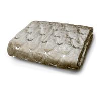 Velosso Luxury Velvet Soft Sherpa Backed Throw Blanket - Cosy Durable For Sofa, Bed - High-Quality Plush Texture, 95Cm X 200Cm - Beige