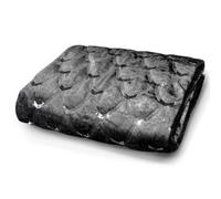 Velosso Luxury Velvet Soft Sherpa Backed Throw Blanket - Cosy Durable For Sofa, Bed - High-Quality Plush Texture, 95Cm X 200Cm - Charcoal