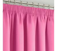Velosso Manhattan Pencil Pleat Blackout Curtains - 112cm x 137cm - Fuchsia