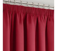Velosso Manhattan Pencil Pleat Blackout Curtains in Red | Size: 165 cm width x 150 cm drop Velosso Red 165 cm width x 150 cm drop