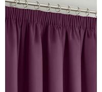 Velosso Manhattan Pencil Pleat Blackout Curtains - Plum