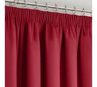 Velosso Manhattan Pencil Pleat Blackout Curtains - Red