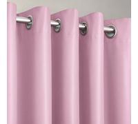 Velosso Manhattan Thermal Blackout Ready Made Eyelet Curtains - Baby Pink