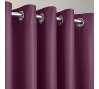 Velosso Manhattan Thermal Blackout Ready Made Eyelet Curtains in Plum | Size: 165 cm width x 175 cm drop Velosso Plum 165 cm width x 175 cm drop