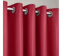 Velosso Manhattan Thermal Blackout Ready Made Eyelet Curtains Velosso Red 165cm width x 220cm drop