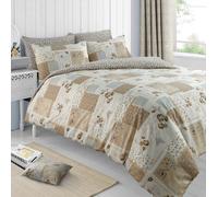Velosso Maya Cotton Rich Printed Duvet Cover & Pillowcase Set in Natural | Size: King Velosso Natural King