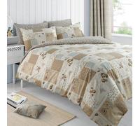 Velosso Maya Cotton Rich Printed Duvet Cover & Pillowcase Set in Natural | Size: Single Velosso Natural Single