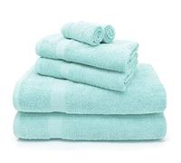 Velosso Mayfair Supreme 6 pce Luxury Towel Bale Set Egyptian Cotton Face Hand Bath Towel Super Absorbent Quick Dry Bathroom Towels, Washable (Seafoam)