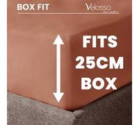 Velosso Microfibre Fitted Sheet with Plain Dye Sheet in Orange | Size: King Velosso Orange King