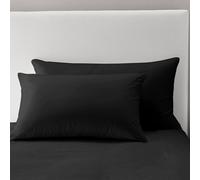 Velosso Microfibre Pillowcase Pair with Peach Fuzz in Black | Size: 50 cm x 75 cm Velosso Black 50 cm x 75 cm