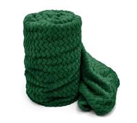 Velosso Moda Ribbed Chevron Super Soft Blanket - 150cm x 200cm - Emerald