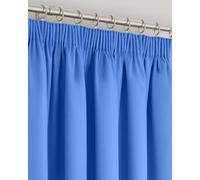 Velosso Modern Bedroom & Living Room Blackout Curtains - Triple Weave Microfibre Fabric, Header Tape Top - Blue