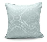 Velosso Modern Woven Spirals Design Cushion - 43cm x 43cm - Duck Egg