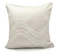 Velosso Modern Woven Spirals Design Cushion - 43cm x 43cm - Latte