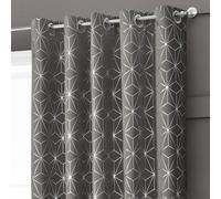 Velosso Moreno Thermal Blackout Ready Made Eyelet Curtains - Charcoal