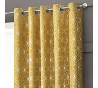 Velosso Moreno Thermal Blackout Ready Made Eyelet Curtains - Ochre